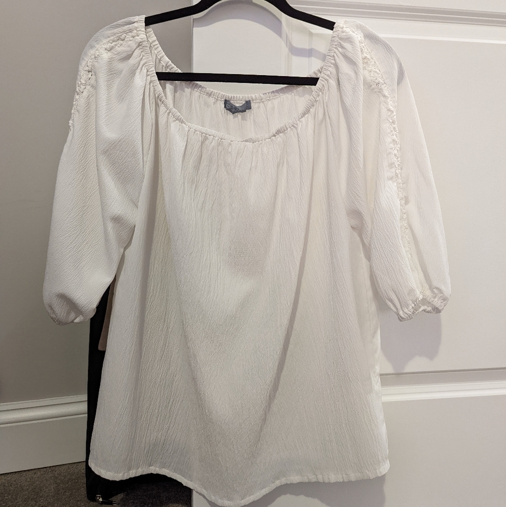 White off the shoulder top